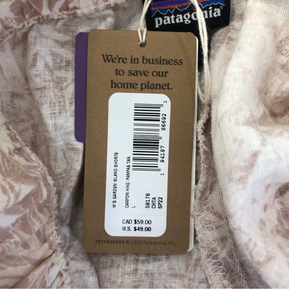 Patagonia Women's Garden Island 3.5" Shorts 58176-SP22 Multi Size - Picture 8 of 12